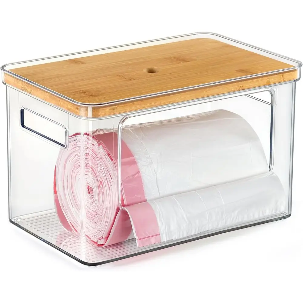 Штабелируемое хранилище с бамбуковой столешницей для организации прачечной, очень большой мешок для мусора/диспенсер для мешков для мусора, органайзер под раковиной
Штабелируемое хранилище с бамбуковой столешницей для организации прачечной, очень большой мешок для мусора/диспенсер для мешков для мусора, органайзер под раковиной