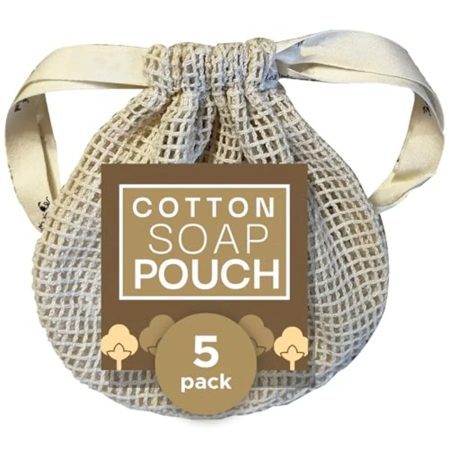 Soap Pouch 5-Pack Versatile Mesh Scrubber Wash Bag for Shower and Bath, Soft Bar Holder and Travel Bag, Durable Scrubber Pouch
Soap Pouch 5-Pack Versatile Mesh Scrubber Wash Bag for Shower and Bath, Soft Bar Holder and Travel Bag, Durable Scrubber Pouch