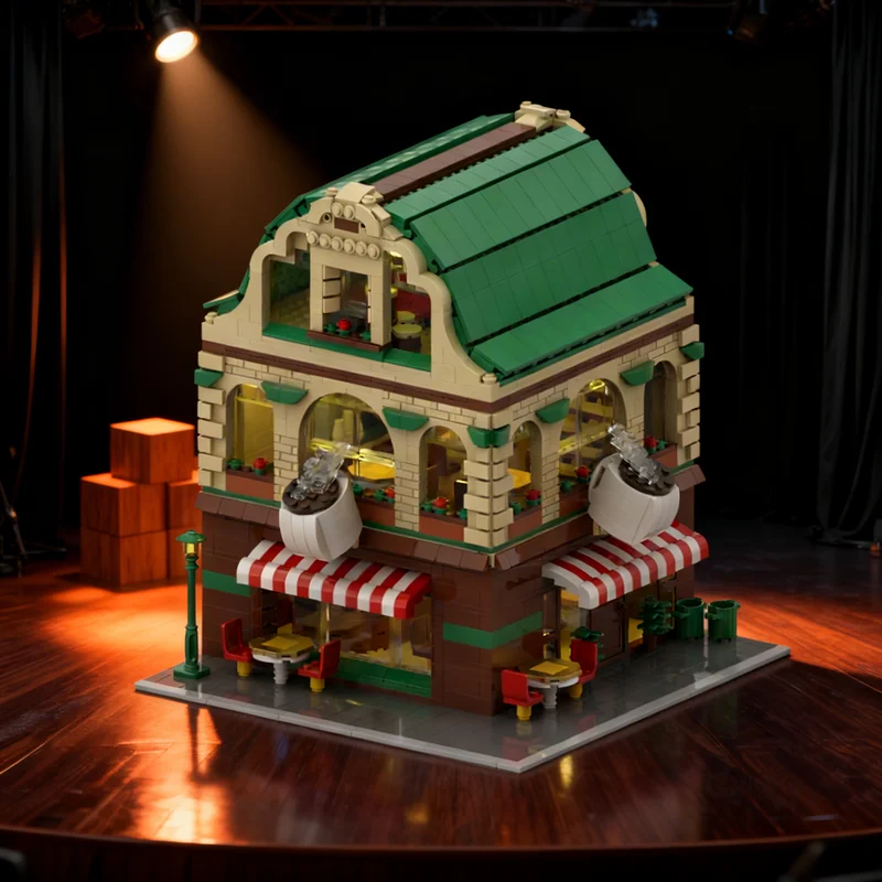 2288pcs MOC Coffee Shop Modular Streetscape Model Building blocks Architecture toys Christmas gifts Education Kids toy
2288pcs MOC Coffee Shop Modular Streetscape Model Building blocks Architecture toys Christmas gifts Education Kids toy