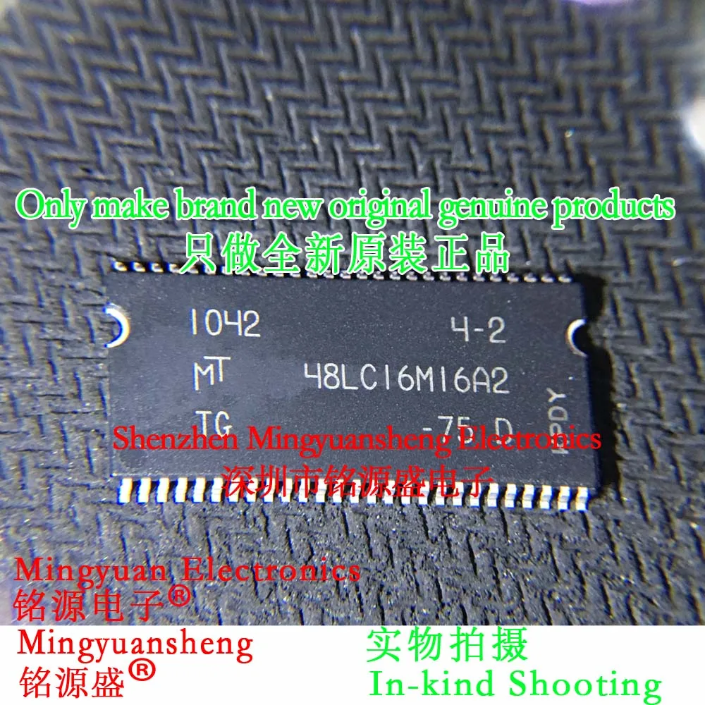 Mingyuan Sheng Brand New Original Genuine Mt48Lc16M16A2Tg-75: D Mt48Lc16M16A2Tg 48Lc16M16A2 Package Tssop54 Ic Storage Dynamic Random Storage Chip 1-100Pcs
Mingyuan Sheng Brand New Original Genuine Mt48Lc16M16A2Tg-75: D Mt48Lc16M16A2Tg 48Lc16M16A2 Package Tssop54 Ic Storage Dynamic Random Storage Chip 1-100Pcs