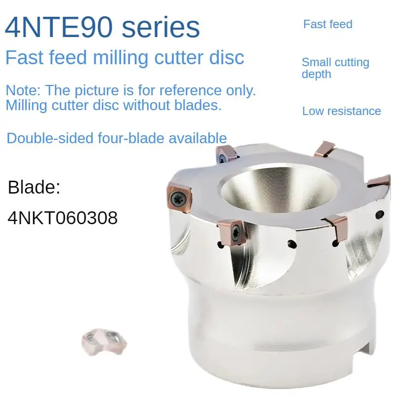 TE90 fast forward milling cutter disc 90 degree square shoulder cutter disc installation 4NKT060308 blade high efficiency
TE90 fast forward milling cutter disc 90 degree square shoulder cutter disc installation 4NKT060308 blade high efficiency