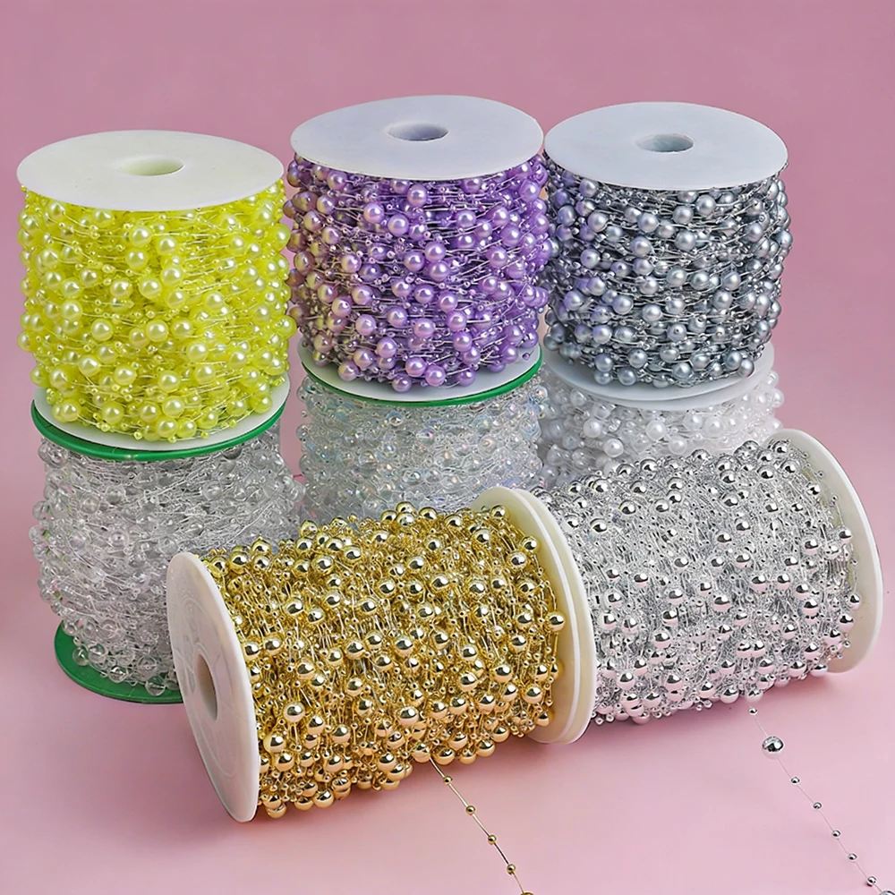 8mm+3mm Imitation Pearl Bead String Gold Colorful Round Faux Pearl String For Wedding Birthday Party Decoration Diy Headwear
8mm+3mm Imitation Pearl Bead String Gold Colorful Round Faux Pearl String For Wedding Birthday Party Decoration Diy Headwear