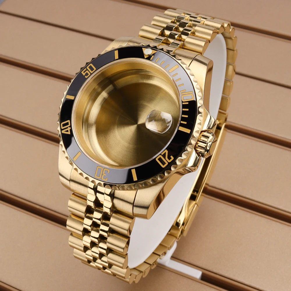 Gold Women's Luxury 40MM Watch Case Sapphire Glass For SUB NH35 NH36 NH38 NH34 Miyota 8215 ETA 2824 Movt 316L Steel Strap Parts
Gold Women's Luxury 40MM Watch Case Sapphire Glass For SUB NH35 NH36 NH38 NH34 Miyota 8215 ETA 2824 Movt 316L Steel Strap Parts