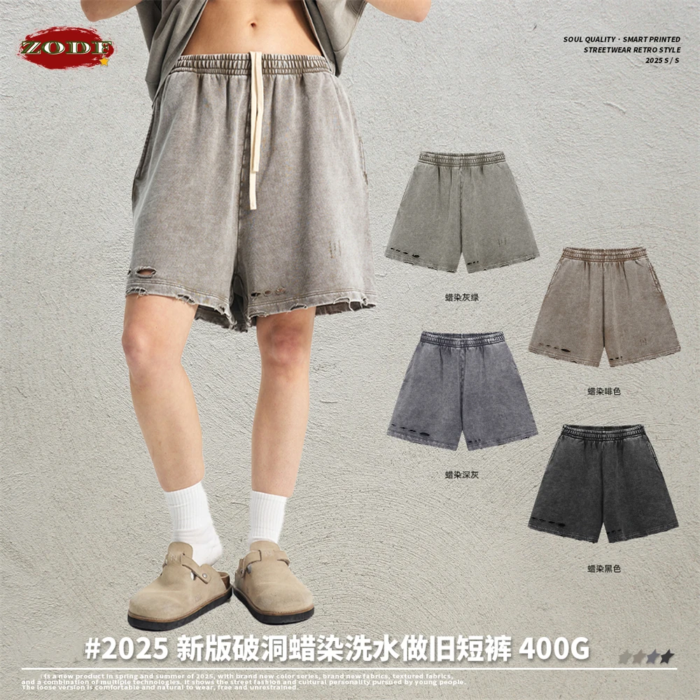 ZODF Retro Men Summer Washed Distressed 400gsm Shorts Unisex High Street Oversized Cut Holes Cotton Shorts Brand Clothes HY1046
ZODF Retro Men Summer Washed Distressed 400gsm Shorts Unisex High Street Oversized Cut Holes Cotton Shorts Brand Clothes HY1046
