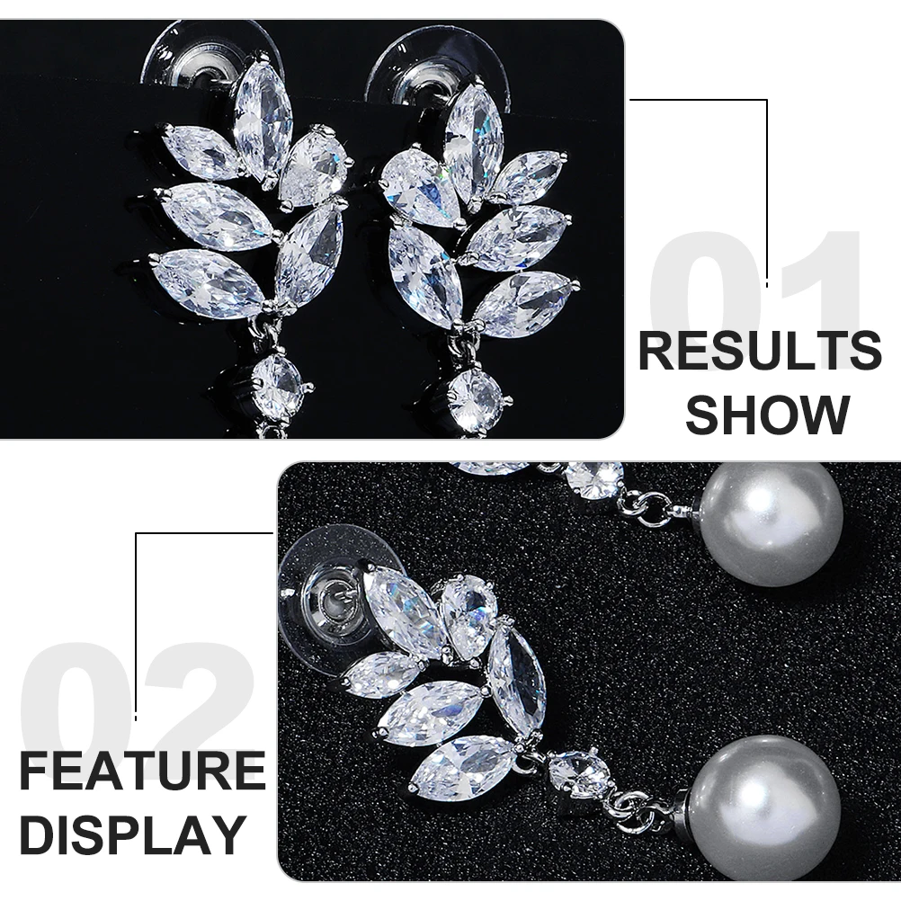 Ear- Bride Earrings Wedding for Women Dangle Bridal Zircon Jewelry Hoop
Ear- Bride Earrings Wedding for Women Dangle Bridal Zircon Jewelry Hoop