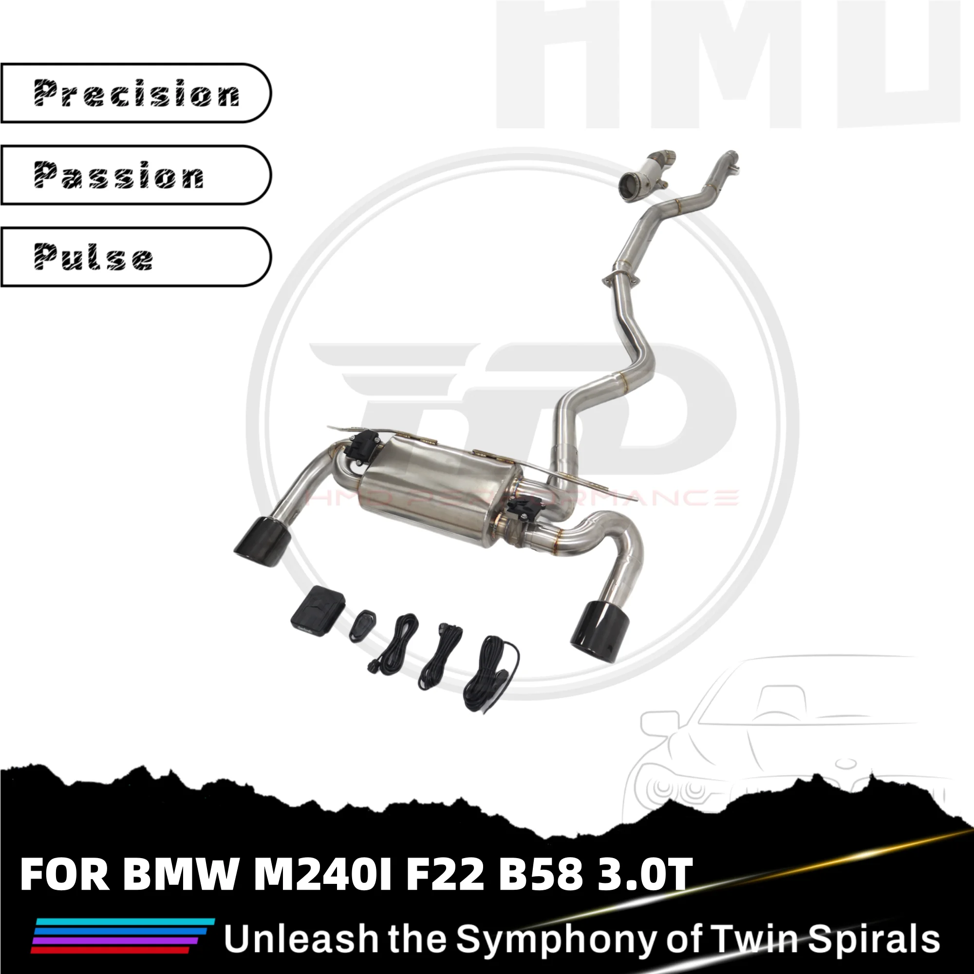 Горячие продажи HMD из нержавеющей стали 304, выхлоп Catback для BMW M235i F22 3,0 T, электронные клапаны, выхлопная яркая поверхность, матовые наконечники
Горячие продажи HMD из нержавеющей стали 304, выхлоп Catback для BMW M235i F22 3,0 T, электронные клапаны, выхлопная яркая поверхность, матовые наконечники