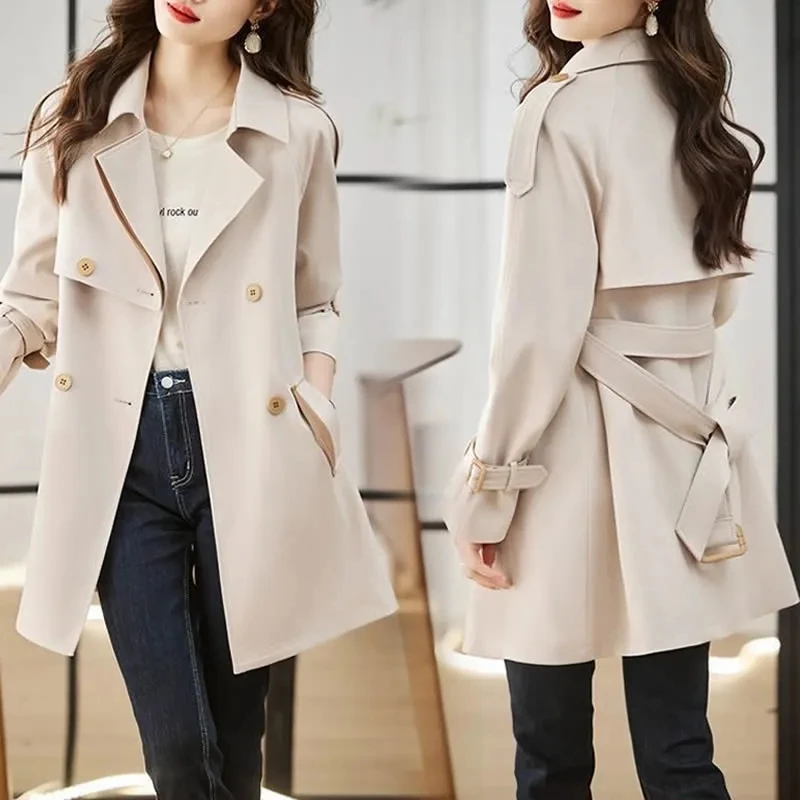 Trench Coat Women 2023 Spring New Fashion Slim All-match Windbreaker Jacket Female Double Breasted Splicing Large Size Outerwear
Trench Coat Women 2023 Spring New Fashion Slim All-match Windbreaker Jacket Female Double Breasted Splicing Large Size Outerwear