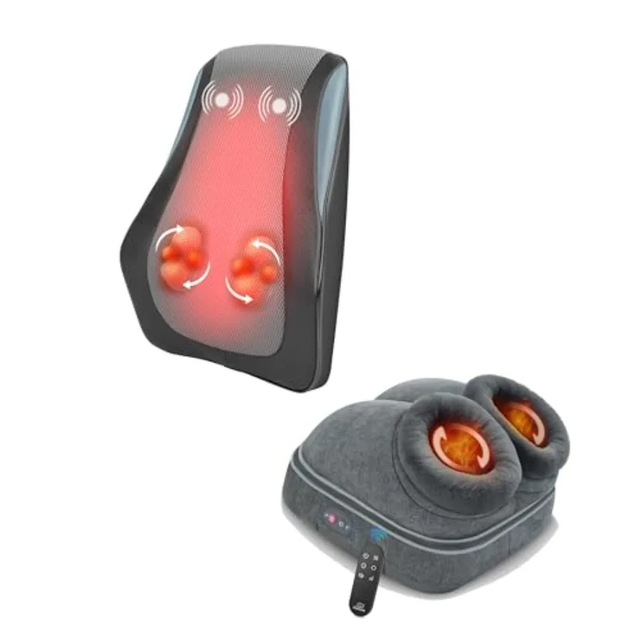 Snailax Shiatsu Foot Massager with Heat Back Massager for Back Pain Deep Tissue Relief in Black and Gray
Snailax Shiatsu Foot Massager with Heat Back Massager for Back Pain Deep Tissue Relief in Black and Gray