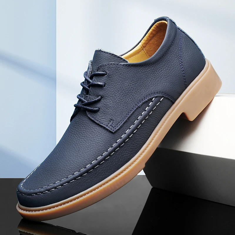 Высококачественная мужская удобная повседневная кожаная обувь на шнуровке с круглым носком, модная уличная дышащая и нескользящая рабочая обувь
Высококачественная мужская удобная повседневная кожаная обувь на шнуровке с круглым носком, модная уличная дышащая и нескользящая рабочая обувь