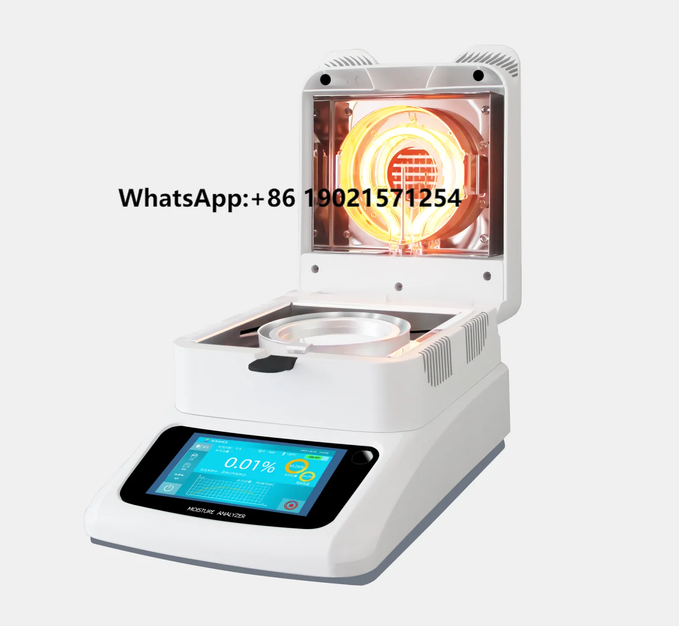 DHS-125 0.005g Lab Halogen Moisture Analyzer Test Meter for Food Soil Grains Powder Touch Screen
DHS-125 0.005g Lab Halogen Moisture Analyzer Test Meter for Food Soil Grains Powder Touch Screen