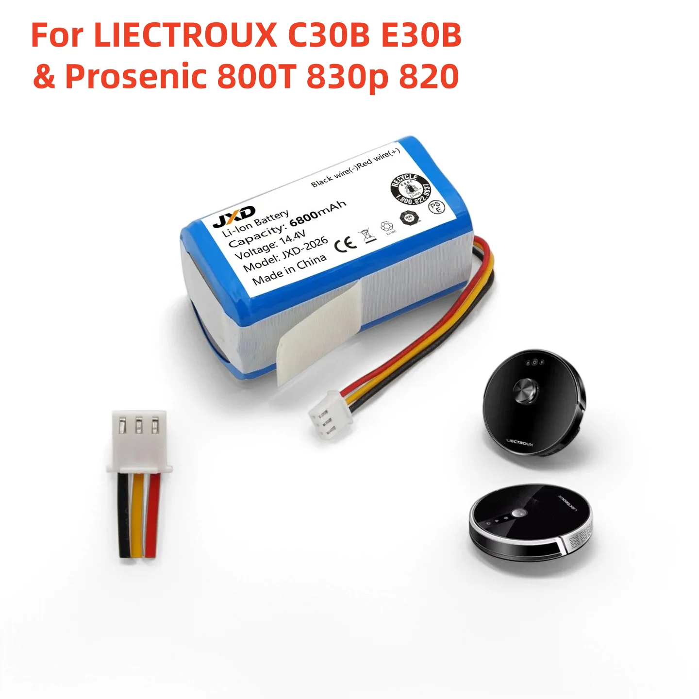 14.8V 3500mAh Original Replacement Battery Compatible For LIECTROUX C30B E30B & Prosenic 800T 830p 820 Series Vacuum Cleaners
14.8V 3500mAh Original Replacement Battery Compatible For LIECTROUX C30B E30B & Prosenic 800T 830p 820 Series Vacuum Cleaners