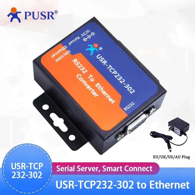 USR-TCP232-302 RS232 to TCP IP converter Serial to Ethernet support DNS DHCP Built-in webage
USR-TCP232-302 RS232 to TCP IP converter Serial to Ethernet support DNS DHCP Built-in webage