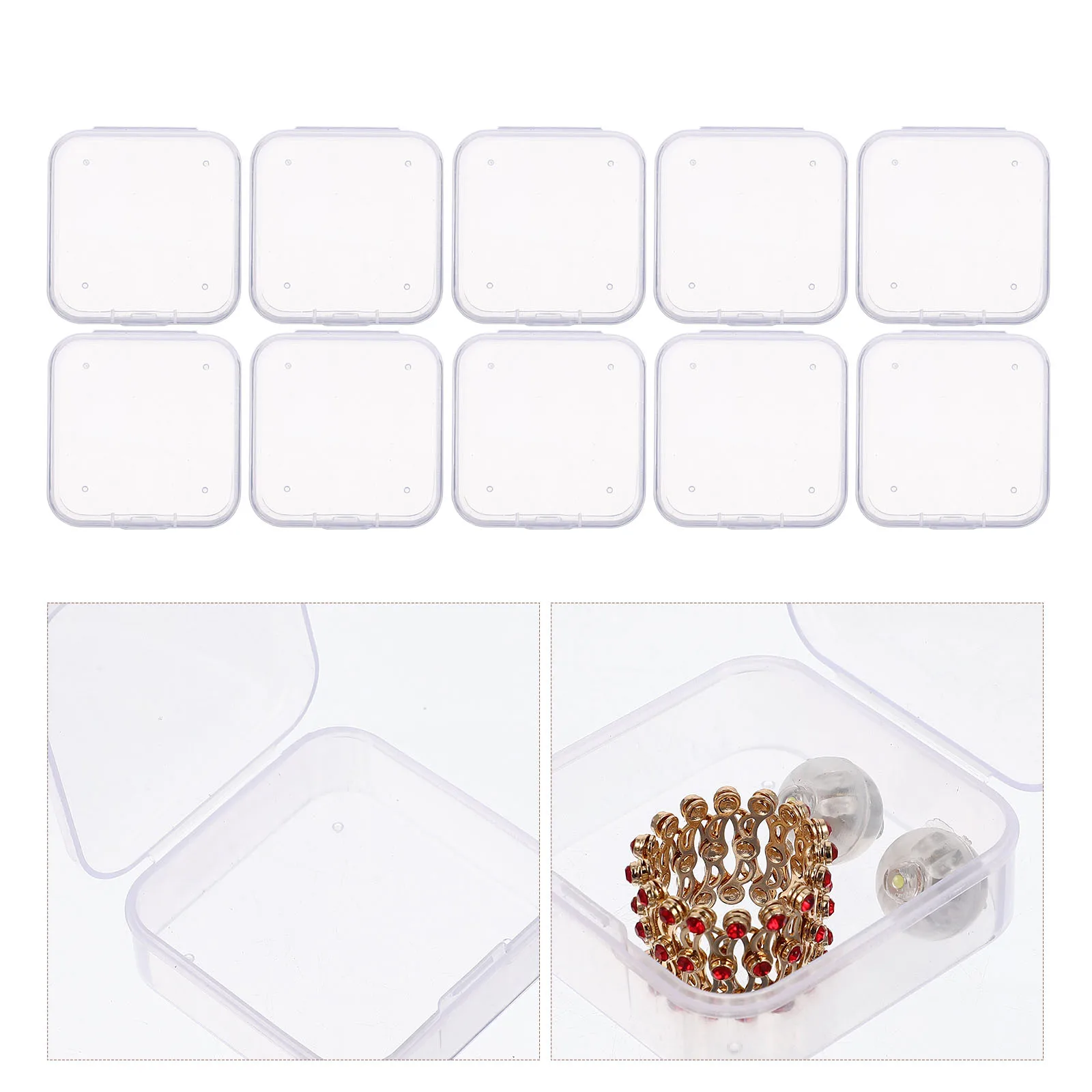 30 Pcs Earrings Jewelry Box Woman Storage Plastic Small Square Containers with Lids
30 Pcs Earrings Jewelry Box Woman Storage Plastic Small Square Containers with Lids