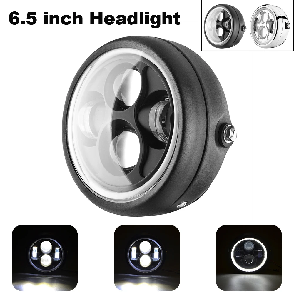 Motorcycle Cafe Racer Headlight DRL High 6.5 inch For Street Tracker Scrambler Chopper Bobber Motorbikes
Motorcycle Cafe Racer Headlight DRL High 6.5 inch For Street Tracker Scrambler Chopper Bobber Motorbikes