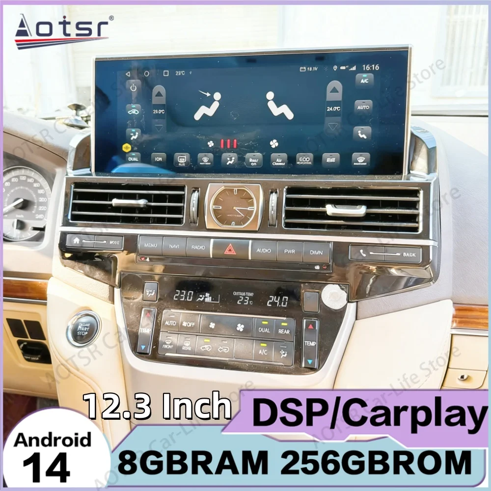 Мультимедийная система Android 14 для Toyota Land Cruiser LC200 2016~2021: Обновление в стиле Lexus, автомобильное радио, GPS-навигация, стерео-головное устройство
Мультимедийная система Android 14 для Toyota Land Cruiser LC200 2016~2021: Обновление в стиле Lexus, автомобильное радио, GPS-навигация, стерео-головное устройство