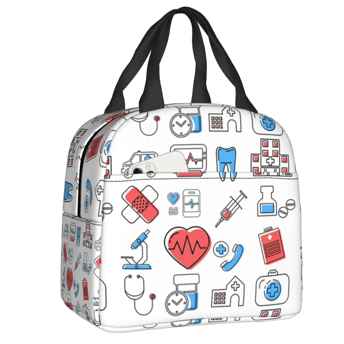 Custom Nursing Supplies Insulated Lunch Bag for Women Leakproof Funny Nurse Pattern Cooler Thermal Bento Box School Children
Custom Nursing Supplies Insulated Lunch Bag for Women Leakproof Funny Nurse Pattern Cooler Thermal Bento Box School Children