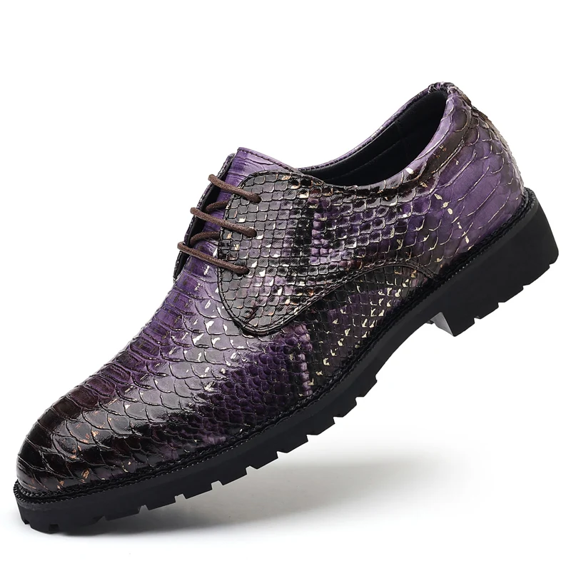 Fashion Leather Men Shoes Luxury Designer Crocodile Skin Men's Dress Shoes Lace-Up Wedding Party Business Office Oxfords Shoes
Fashion Leather Men Shoes Luxury Designer Crocodile Skin Men's Dress Shoes Lace-Up Wedding Party Business Office Oxfords Shoes