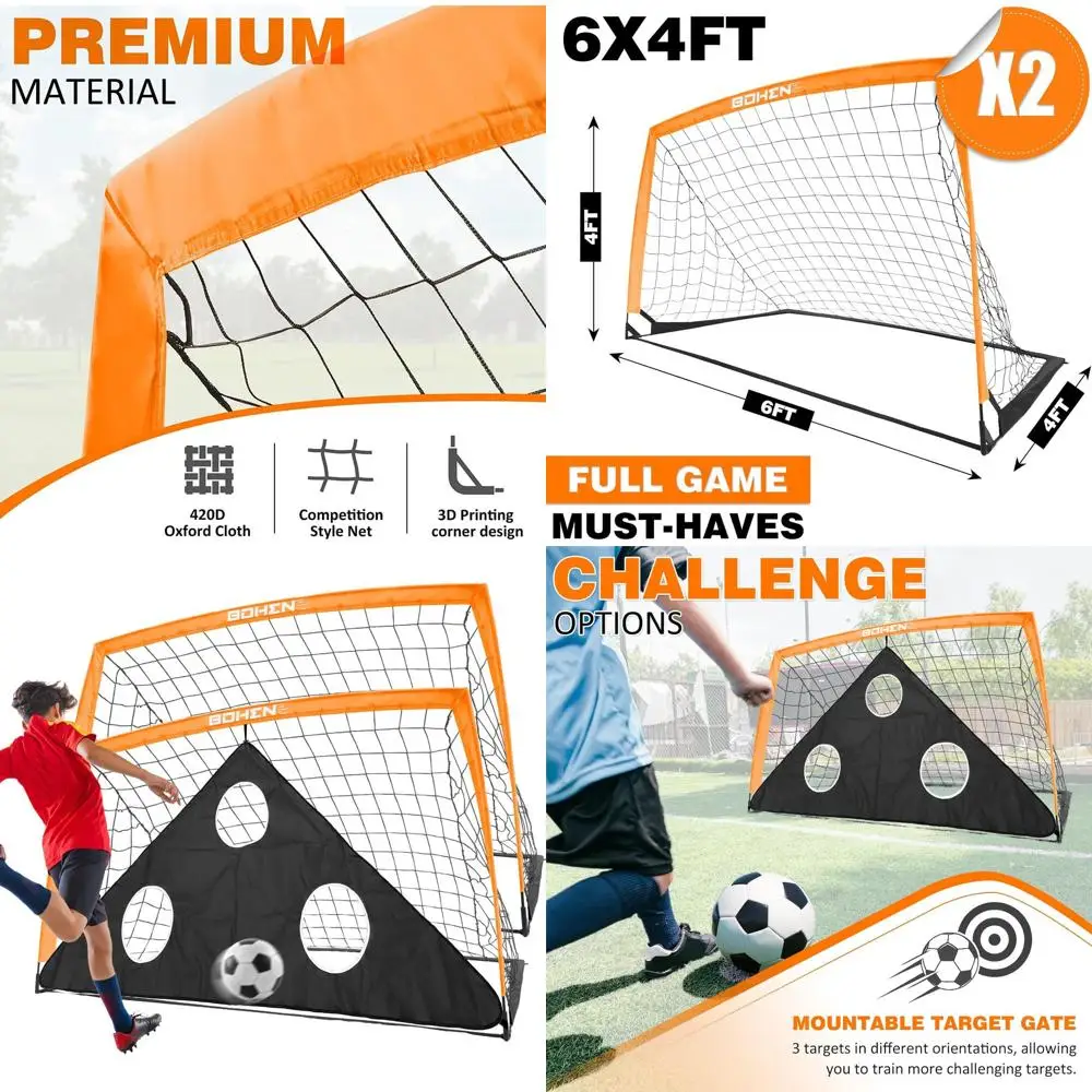 Portable Soccer Goals for Kids, 6x4 Feet, with Carry Bag, Suitable for Indoor/Outdoor, Youth & Adults
Portable Soccer Goals for Kids, 6x4 Feet, with Carry Bag, Suitable for Indoor/Outdoor, Youth & Adults