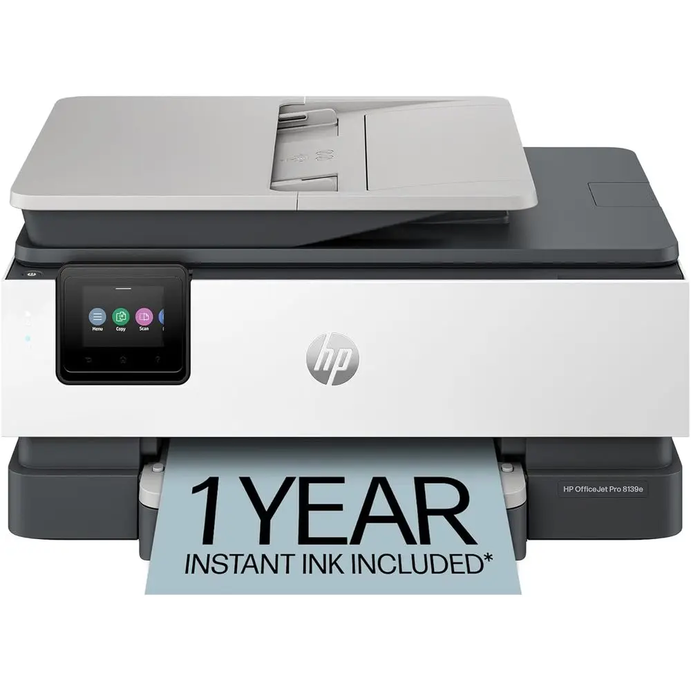OfficeJet Pro 8139e Wireless All-in-One Color Inkjet Printer, Print, scan, copy, fax, ADF, Duplex printing Best-for-home office,
OfficeJet Pro 8139e Wireless All-in-One Color Inkjet Printer, Print, scan, copy, fax, ADF, Duplex printing Best-for-home office,