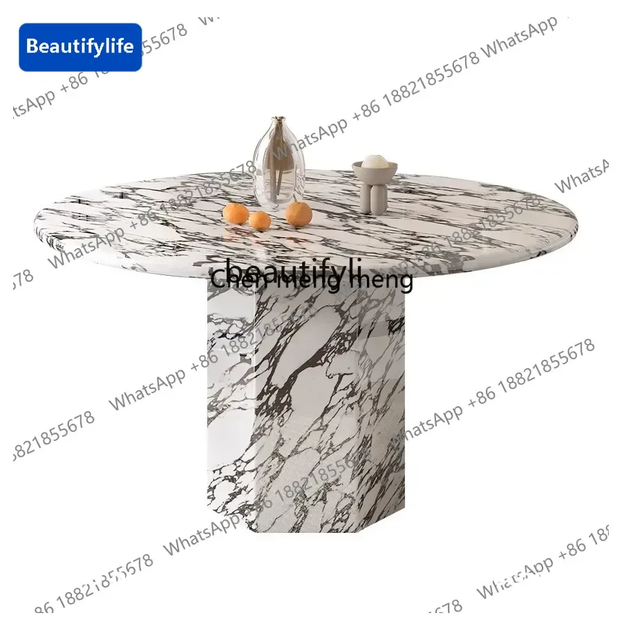 183ff French retro simple round marble dining table and chair combination with turntable household dining table
183ff French retro simple round marble dining table and chair combination with turntable household dining table