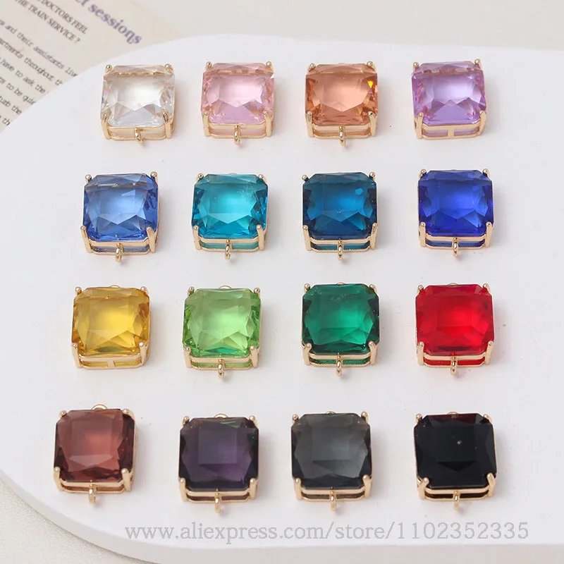 10pcs/ Bag New 14mm color three-dimensional square double pendant DIY bracelet earrings necklace accessories materials
10pcs/ Bag New 14mm color three-dimensional square double pendant DIY bracelet earrings necklace accessories materials