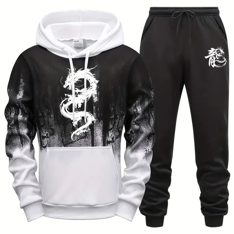2025 Autumn Winter Men's 2Pcs Suit Sweatshirt Splash Hoodies+Tracksuit Pants Casual Fitness Male New Sportwear Men Clothing
2025 Autumn Winter Men's 2Pcs Suit Sweatshirt Splash Hoodies+Tracksuit Pants Casual Fitness Male New Sportwear Men Clothing