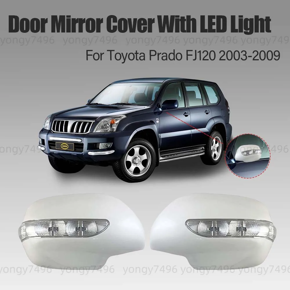 Для Toyota Prado FJ120 2003 2009, автомобильные аксессуары, хромированный, серебристый, жемчужно-белый, крышка зеркала на дверь со светодиодной подсветкой, наклейки, украшение
Для Toyota Prado FJ120 2003 2009, автомобильные аксессуары, хромированный, серебристый, жемчужно-белый, крышка зеркала на дверь со светодиодной подсветкой, наклейки, украшение