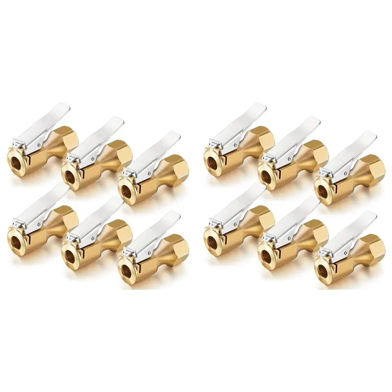 ABAH-12 Pieces Brass Air Chuck Open Flow Straight Tire Chuck With Clip For Tire Inflator Gauge Compressor Accessories
ABAH-12 Pieces Brass Air Chuck Open Flow Straight Tire Chuck With Clip For Tire Inflator Gauge Compressor Accessories