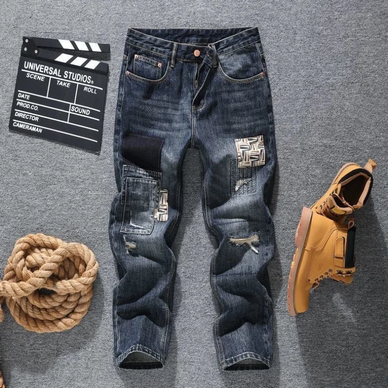 Spring and Autumn New Fashion Trendy American Vintage Printed Straight Leg Jeans Men's Casual Loose Sporty High Quality Jeans
Spring and Autumn New Fashion Trendy American Vintage Printed Straight Leg Jeans Men's Casual Loose Sporty High Quality Jeans