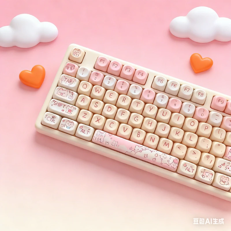 Cute Kitten Keycaps Set 131 Key MOA Profile PBT Thermal Sublimation Woting Custom Ergonomic Keycaps for Mechanical Keyboards
Cute Kitten Keycaps Set 131 Key MOA Profile PBT Thermal Sublimation Woting Custom Ergonomic Keycaps for Mechanical Keyboards