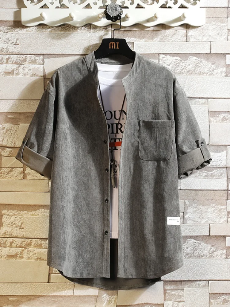 Summer New Men's Short Sleeve Loose Fit Casual Shirt Stand Collar Five-Quarter Sleeve Vintage Leisure Workwear Breathable Sta...
Summer New Men's Short Sleeve Loose Fit Casual Shirt Stand Collar Five-Quarter Sleeve Vintage Leisure Workwear Breathable Sta...