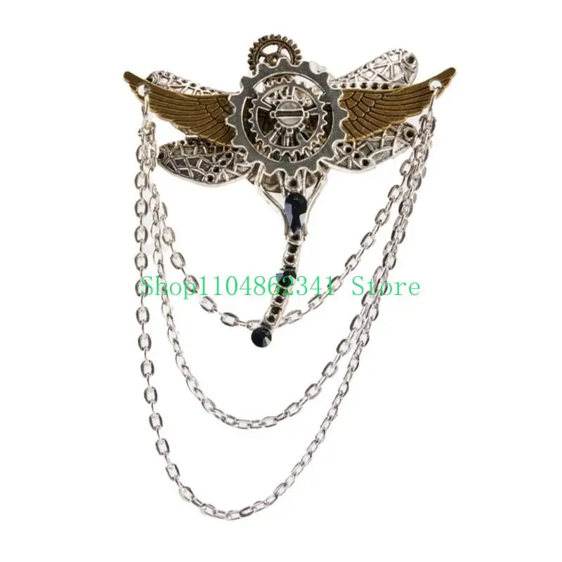 652F Wing Gear Hair Clip Brooch Clip Steampunk Hat Pin Decorative Corsage Pin
652F Wing Gear Hair Clip Brooch Clip Steampunk Hat Pin Decorative Corsage Pin