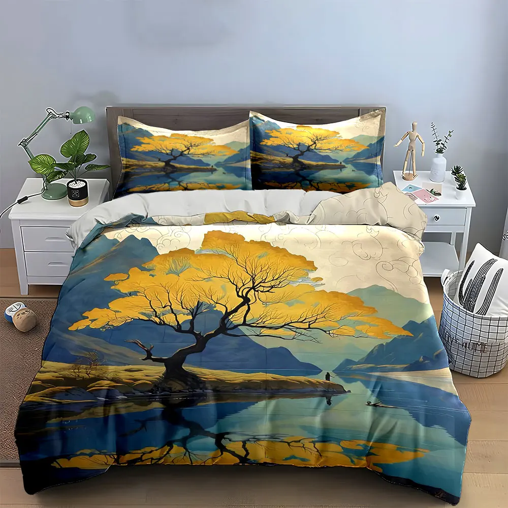 "Nature Landscape Art Set" Bedding Set with 1 Duvet Cover 2 Pillowcases Single Double King Queen, Gift
"Nature Landscape Art Set" Bedding Set with 1 Duvet Cover 2 Pillowcases Single Double King Queen, Gift