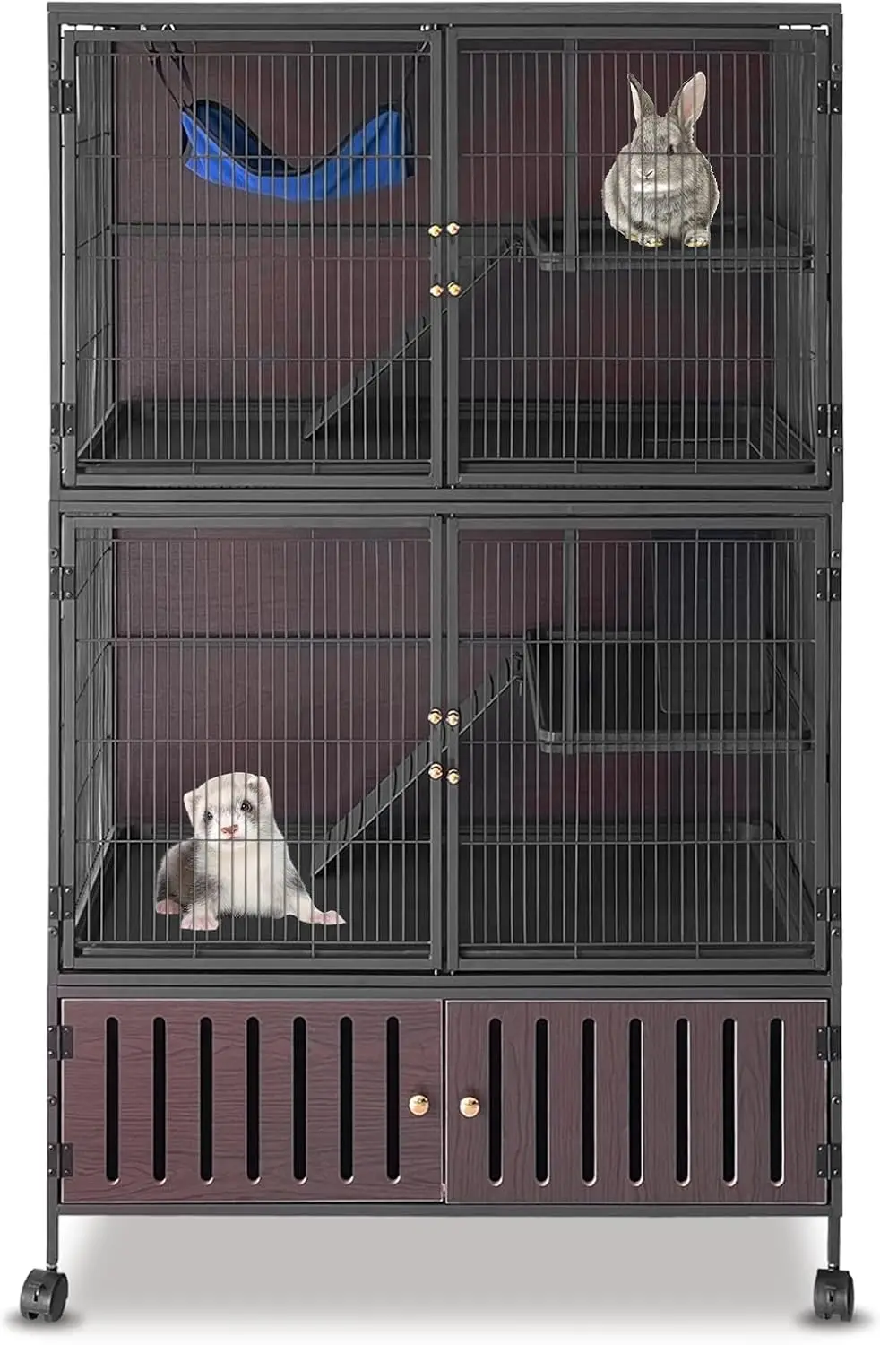 60' Metal Ferret Cage, Multi-Level Metal Small Animal Cage with Lockable Wheels + Removable Trays
60' Metal Ferret Cage, Multi-Level Metal Small Animal Cage with Lockable Wheels + Removable Trays