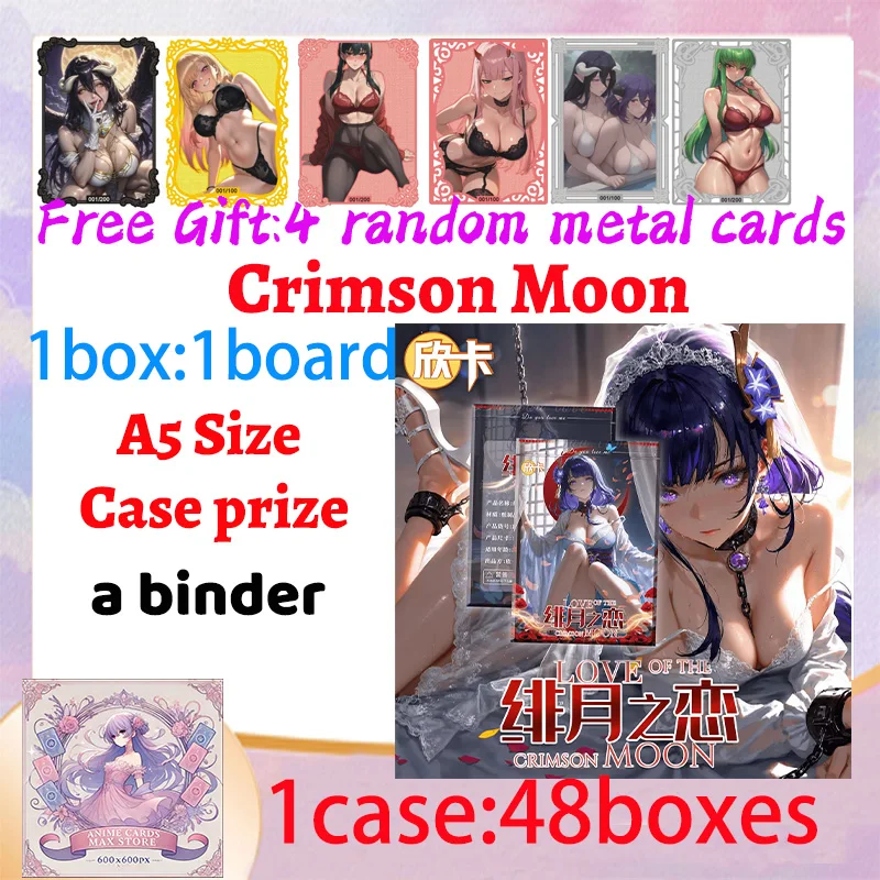 2025 Newest Crimson Moon Goddess A5 Size Waifu Boards Collection Box Doujin Booster Spicy Art Toy Gift for Hobbyists
2025 Newest Crimson Moon Goddess A5 Size Waifu Boards Collection Box Doujin Booster Spicy Art Toy Gift for Hobbyists