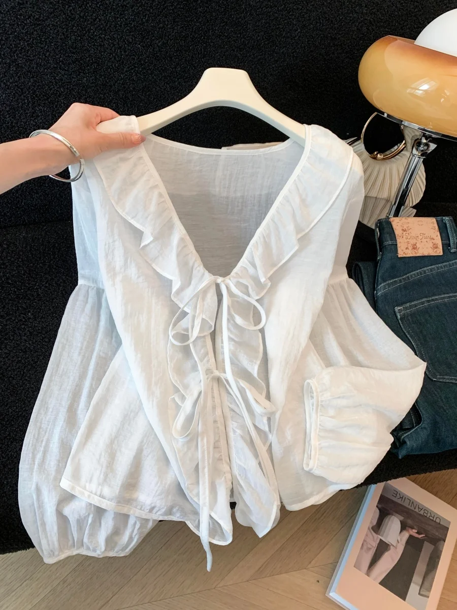 Korean Design Long Sleeve Sun Protection Shirt Women Summer Lazy Style Loose Slimming Open Cardigan Top Breathable Skin-Friendly
Korean Design Long Sleeve Sun Protection Shirt Women Summer Lazy Style Loose Slimming Open Cardigan Top Breathable Skin-Friendly
