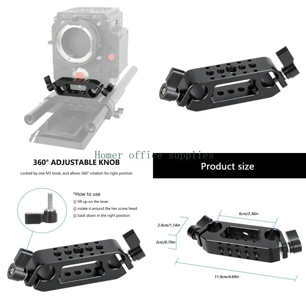 K43B Aluminum 15mm Double Hole Tube Clamp For DSLR Camera Cage Pipeline Installation
K43B Aluminum 15mm Double Hole Tube Clamp For DSLR Camera Cage Pipeline Installation