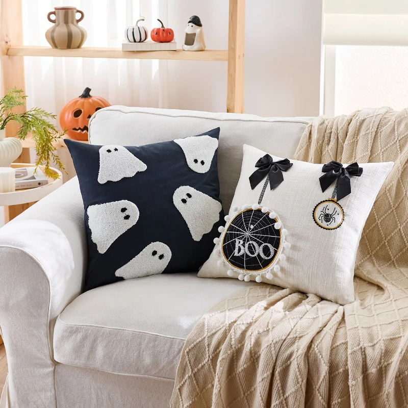 Halloween Cushion Cover 18x18 Inch Cartoon Pumpkin & Ghost Embroidery Throw Pillow Case Festival Home Decor Holiday Decorations
Halloween Cushion Cover 18x18 Inch Cartoon Pumpkin & Ghost Embroidery Throw Pillow Case Festival Home Decor Holiday Decorations