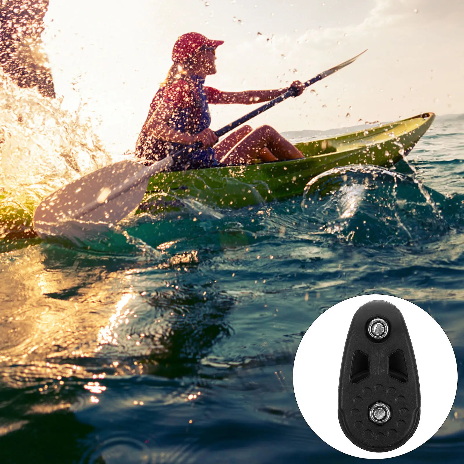 2Pcs Kayak Pulley Kit Heavy Duty Nylon Anchor Trolley Lightweight Compact Single Sheave Pulley Stable Anchoring for Kayak
2Pcs Kayak Pulley Kit Heavy Duty Nylon Anchor Trolley Lightweight Compact Single Sheave Pulley Stable Anchoring for Kayak