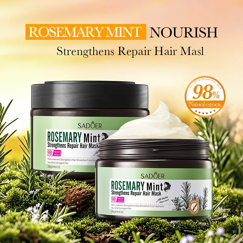 SADOER Mint & Rosemary Strengthening and Repairing Hair Mask: Nourishing Conditioner
SADOER Mint & Rosemary Strengthening and Repairing Hair Mask: Nourishing Conditioner