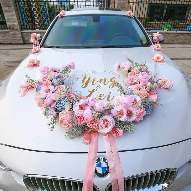 Artificial Pink Flower Decoration for Wedding Car, High-End Simulation, Wedding Car Front, Bride's Reception
Artificial Pink Flower Decoration for Wedding Car, High-End Simulation, Wedding Car Front, Bride's Reception