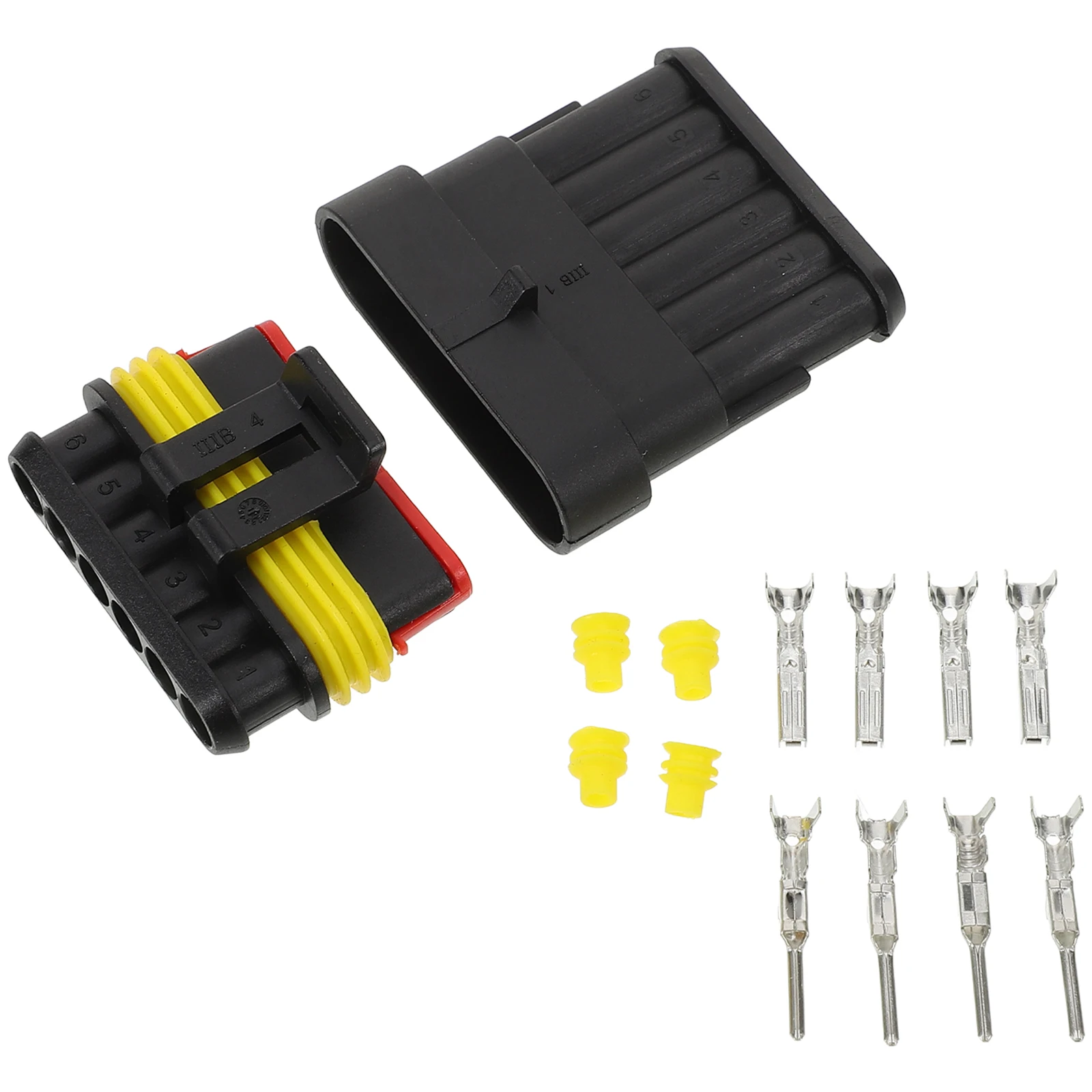 6 Pin Waterproof Car Wire Connectors Male Female Electrical Plug Socket Nylon Rubber Materials Stable Connection Automotive
6 Pin Waterproof Car Wire Connectors Male Female Electrical Plug Socket Nylon Rubber Materials Stable Connection Automotive