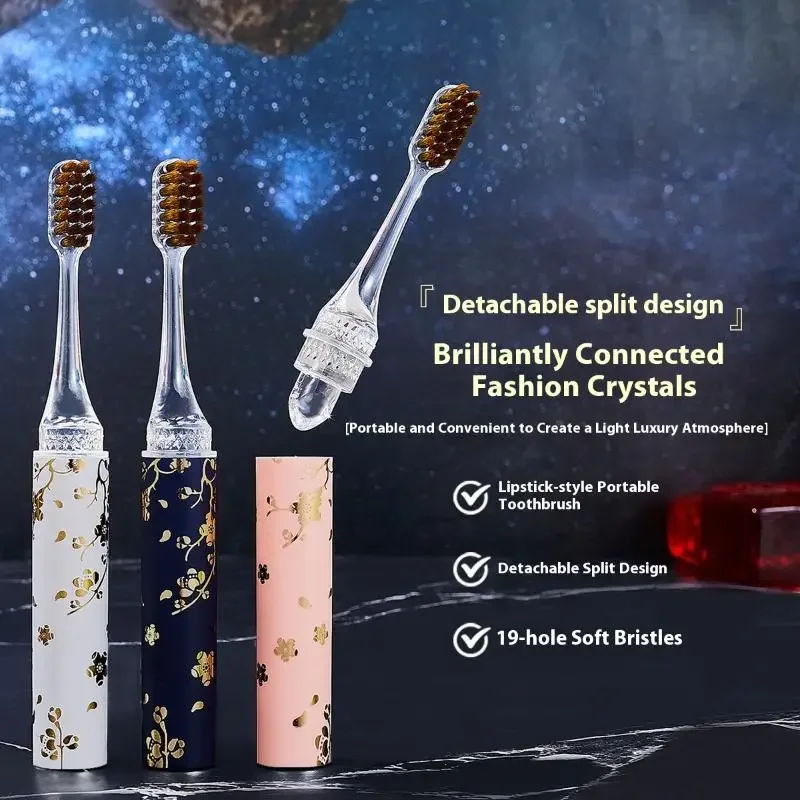 3pcs Lipstick Shaped Toothbrushes Portable Folding Crystal Toothbrushes Cleaning Teeth And Oral Care For Travel And Gifts
3pcs Lipstick Shaped Toothbrushes Portable Folding Crystal Toothbrushes Cleaning Teeth And Oral Care For Travel And Gifts