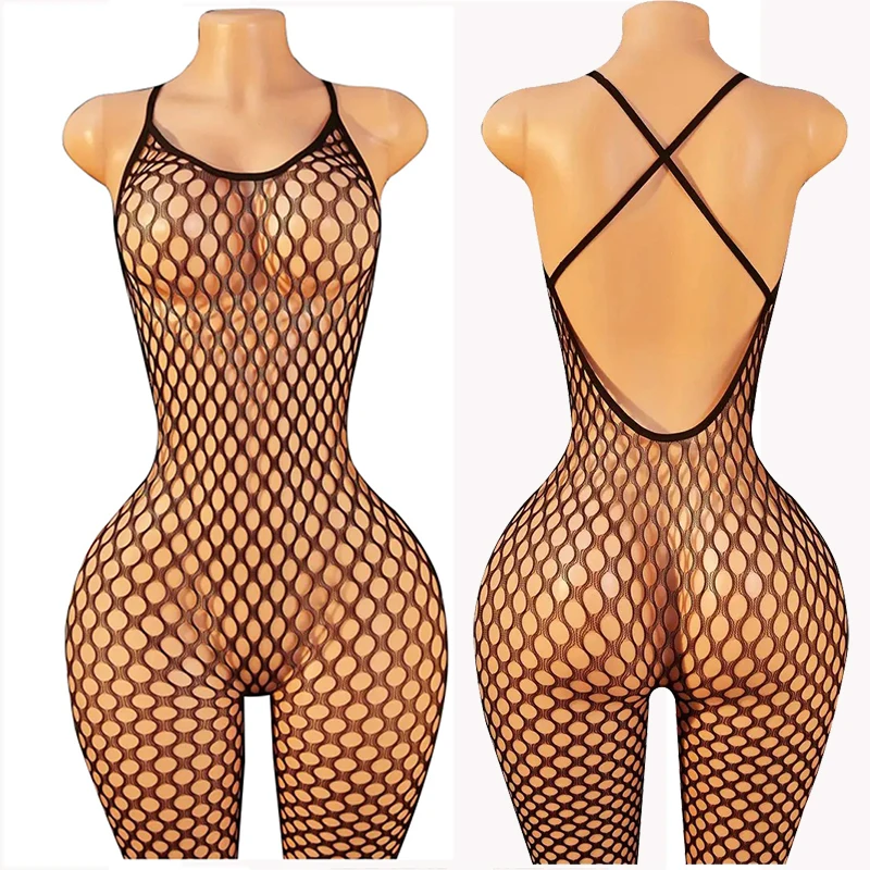 Lace Backless Camisole See through Sexy Tight Stockings Lingerie Jumpsuit Mesh Dress with Hollow Design for Women
Lace Backless Camisole See through Sexy Tight Stockings Lingerie Jumpsuit Mesh Dress with Hollow Design for Women