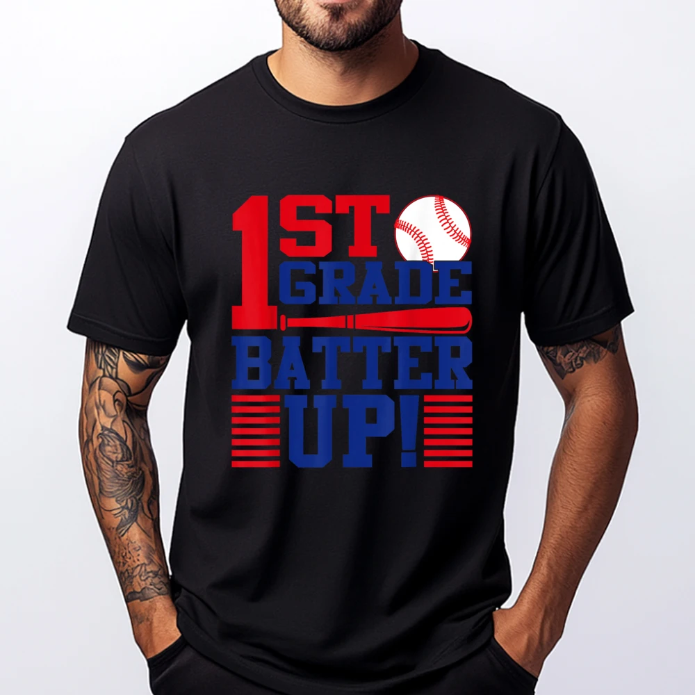 1st Grade Batter Up Back To School First Grade Baseball Boys Cream T Shirt Man Men's Clothes Printed On
1st Grade Batter Up Back To School First Grade Baseball Boys Cream T Shirt Man Men's Clothes Printed On