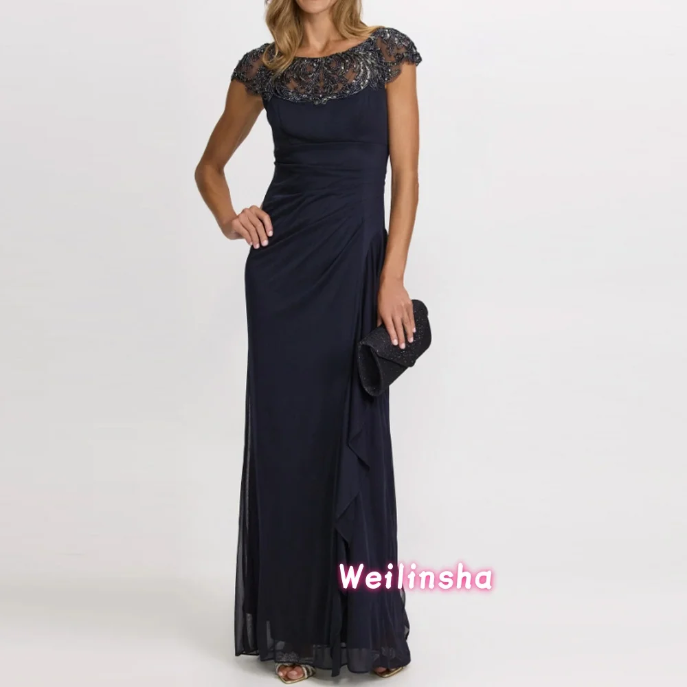 Customize Lace Sequins Beaded Ruffled Mother Dress Hat Sleeves Round Neck Pleated Ruffled Hem Formal Mother of the Bride Dress
Customize Lace Sequins Beaded Ruffled Mother Dress Hat Sleeves Round Neck Pleated Ruffled Hem Formal Mother of the Bride Dress