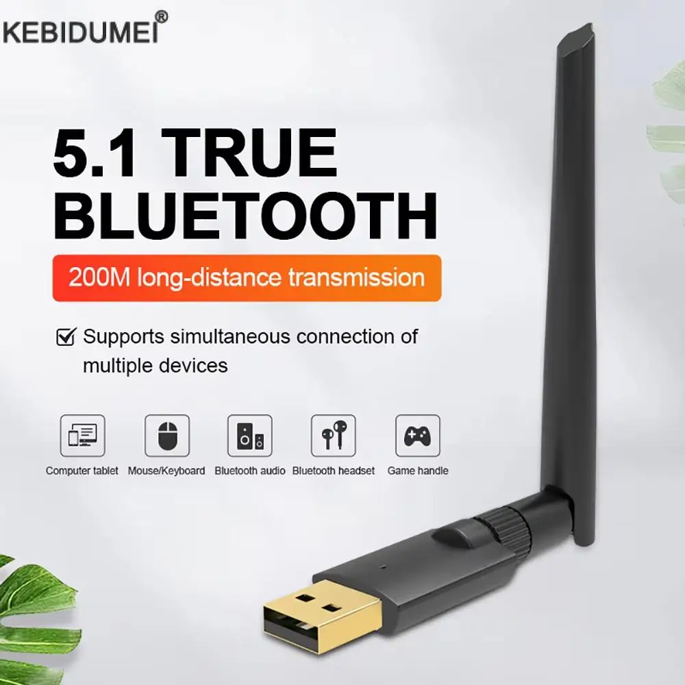 USB Bluetooth 5.1 Dongle Adapter 200M Long Range Adaptador for PC Laptop Wireless Speaker Audio Receiver Transmitter
USB Bluetooth 5.1 Dongle Adapter 200M Long Range Adaptador for PC Laptop Wireless Speaker Audio Receiver Transmitter