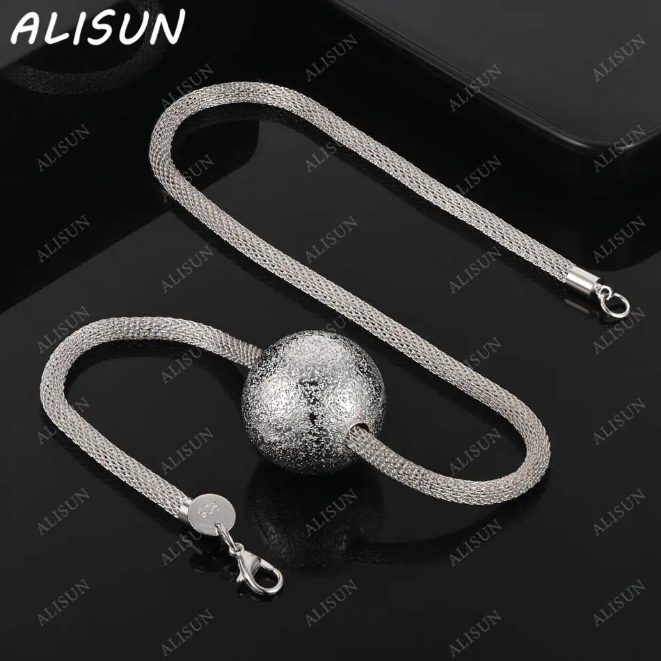 ALISUN 925 Sterling Silver Frosted Ball Chain Necklace For Women Charm Trend Birthday Gifts Fashion Party Fine Jewelry 
ALISUN 925 Sterling Silver Frosted Ball Chain Necklace For Women Charm Trend Birthday Gifts Fashion Party Fine Jewelry