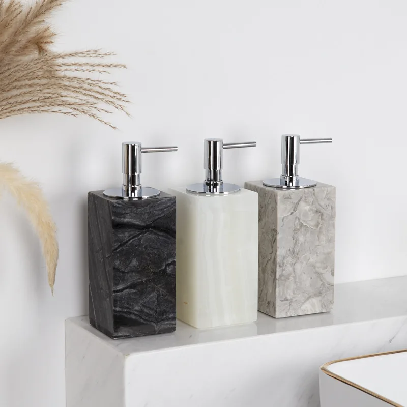 Natural Marble Bathroom Set, Soap & Lotion Dispenser for Hotel, Homestay & Public Restroom
Natural Marble Bathroom Set, Soap & Lotion Dispenser for Hotel, Homestay & Public Restroom