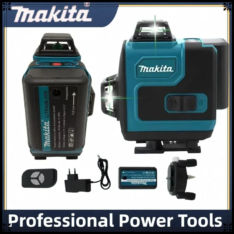 Makita 16Line High-Precision Level Green Light Laser High-Precision Wall-Mounted Portable self-leveling Laser Level Tool
Makita 16Line High-Precision Level Green Light Laser High-Precision Wall-Mounted Portable self-leveling Laser Level Tool